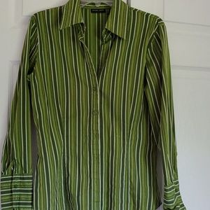 Green and gold button down